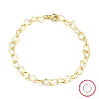 wholesale S925 Sterling Silver & White Gold Heart Bracelet, Korean Stylish and Versatile, Factory Direct-14K gold plating, bracelet length: 16.5cm>925 silver