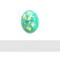 wholesale Metal Opal Cross Double-Sided Fire Iridescent Opal Polymer Cultivated Synthetic Opal Gemstone-0-12
