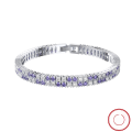 wholesale 925 Sterling Silver Double Row Colorful Zircon Tennis Bracelet, Molded Zircon Bracelet, Cross-Border Hit-0-1