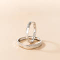 wholesale S925 Sterling Silver Galaxy Couple's Ring, Möbius Plain Band Adjustable Jewelry J9856-0-1