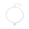 wholesale S925 Sterling Silver Small Bloom Chain Bracelet For Women With Moonlight Gemstone And Starry Accents-0-6