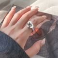 wholesale 990 Sterling Silver Fresh Sweet Ins Style Exquisite Minimalist Wish-Fulfilling Beaded Sphere Ring R02745-0-1