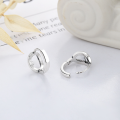 wholesale S925 Sterling Silver Oval Pig Nose Shape Ear Clasp, Unique Style, Niche Design, Internet Celebrity Trend Matching Ear Accessories-0-2