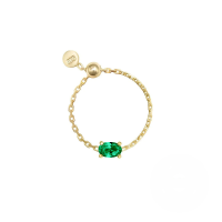 wholesale S925 Sterling Silver Light Luxury Set With Simulated Zircon Zirconia Adjustable Open Ringins Trendy Jewelry-Gold Egg-Emerald Adjustable Opening