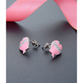 wholesale S925 Sterling Silver Fashion Sweet Lovable Small Fish Earrings with Diamond Inlay and Drip Oil Creative Women's Stud Earrings-0-2