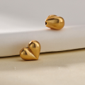 wholesale Gold-plated 925 Ancient Method Silver Wire Drawing Pit Peach Heart Spacer Bead Zircon Heart Through-Hole DIY Bracelet Necklace Accessory Parts-0-12
