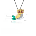 wholesale 925 Silver Designer Owl Brooch Pendant Two-Way Design High-End Natural Gemstone Necklace Pendant-0-0