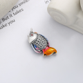 wholesale S990 Silver Retro Ethnic Chinese Style Koi Fish Pendant with Auspicious Meaning and National Trend Creative Design-0-1