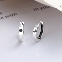 wholesale S925 Sterling Silver Minimalist Asymmetric Moon Sun Ear Clasp in Understated Style-YFR072/approx. 2.2g 925 silver
