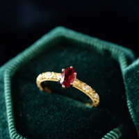 wholesale S925 Sterling Silver Gold-Plated Adjustable Egg-Shaped Open Ring, Elegant Retro Style-Gold Adjustable opening