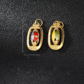 wholesale Gold-Plated 925 Silver Rotating Mantra Bucket Nine-Eye Dzi Bead Enamel Pendant for DIY Necklace Bracelet Accessories-0-6