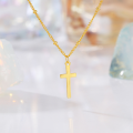 wholesale 925 Sterling Silver New Light Bead Chain Cross Pendant Choker Necklace,ins。-0-3