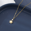 wholesale Sterling Silver Dainty Sweet Ins Style Minimalist Delicate Flash Drilled Filigree Star Collarbone Necklace Y02193-0-4