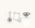wholesale S925 Sterling Silver Cross-Border New Fashion Versatile Moissanite Earrings Ear Drops for Women High-End Ear Studs Wholesale-0-6