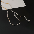 wholesale S925 Sterling Silver Italian Gold and Silver Two-Tone Bean Necklace for Women, Korean High-End New Arrival, Small and Exquisite, Advanced Choker-0-3
