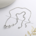 wholesale S925 Sterling Silver Beaded Ball Wish Fulfillment Sphere Pendant Round Chain Mixed Chic Style Commuter Collarbone Necklace for Women-0-2