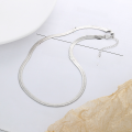 wholesale S925 Sterling Silver European and American Minimalist Style Flat Snake Chain Bone Simple Chain Fashion Trend Temperament Versatile Layering Necklace-0-1
