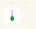 wholesale S925 Sterling Silver Cross-Border Vintage Fashion Emerald Necklace for Women, Light Luxury Niche Eiffel Tower Oval Pendant Collarbone Chain-0-6