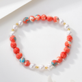 wholesale S925 Sterling Silver ins Colored Stone Bracelet for Women, Versatile High-End Sense Luxury Beaded Bracelet, Cultural Play Elegant Wrist Accessory-0-0