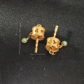 wholesale Gold-Plated S925 Silver Accessories Turquoise Vajra Disciple Beads Cross Vajra Bell Spacer Beads Lotus Pod DIY Ornaments-0-7