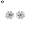 wholesale 925 Silver Ear Stud Ice Snow Secret Realm Crystal Earrings CZ Ear Jewelry Source Live Broadcast Moissanite In Stock Dropshipping-0-1