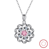 wholesale S925 Sterling Silver Cloud-Pull Necklace, Detachable and Rotatable Exquisite Design Women's Necklace-Platinum, detachable and rotatable, weighs approximately 4.06g 925 silver