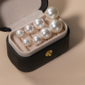 wholesale [999 Silver] Nalan S999 Pure Silver Sweet Minimalist Design High Luster Round Pearl Stud Earrings Synthetic Pearl Light Bulb Studs M05666-0-2