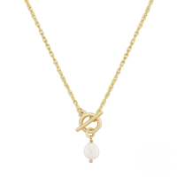 wholesale S925 Sterling Silver Double Layer Cross Star Moon Crystal Pearl Necklace For Women-Gold-Style 8 925 Silver