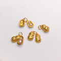 wholesale S925 gold-plated silver natural pearl spacer bead ruyi round platform hand plaque peanut pendant bracelet string DIY semi-finished product-0-7