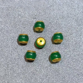 wholesale Gold-plated S925 silver popular crystal rainbow pill hamburger multi-gemstone round bead ancient gold spacer bead bracelet-0-17