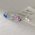 wholesale S925 Sterling Silver Fresh and Sweet Ins Style Small and Exquisite Design Minimalist Single Diamond Stud Earrings E0070-0-2