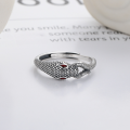 wholesale S925 Silver Cloud Tide Pavilion Fashion Euro-American Cross-Border Retro Serpent Dark Punk Style Versatile Design Open Ring-0-3