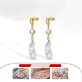wholesale 925 Sterling Silver Baroque Pearl Earrings, Elegant and Versatile, Direct from Manufacturer-0-2