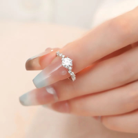 wholesale S925 Sterling Silver Maker Shining Galaxy Dream Ring for Women, Fashionable, Luxurious, Niche, High-End Design Proposal Wedding-Galaxy Fantasy Ring>Adjustable opening