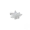 wholesale S925 Sterling Silver Geometric Star Stud Earrings With Crystal Accents-0-15