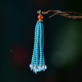 wholesale Metal material, tassel imported seed beads DIY accessories, natural pearl semi-finished products, handmade fringe, Nanhong pendant, detachable hairpin-0-3