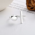 wholesale S925 Sterling Silver Korean-style Geometric Irregular Sphere Trendy Street Fashion Design Open Adjustable Ring-0-1