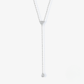 wholesale S925 Sterling Silver Classic Round Diamond Pendant Y-Necklace with Tassel,INS-0-2