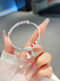 wholesale 999 Sterling Silver Bracelet for Big Kids, Girl Student's Birthday Gift with Design Sense-0-37