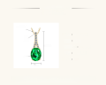 wholesale S925 Sterling Silver Cross-Border Vintage Fashion Emerald Necklace for Women, Light Luxury Niche Eiffel Tower Oval Pendant Collarbone Chain-0-5