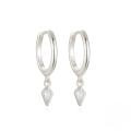 wholesale 925 Sterling Silver Kite Stone Ear Hoops,ins。-0-4