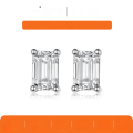 wholesale Metal S925 Silver Moissanite Square Stud Earrings for Women, Ins Design Sense, Light Luxury and Simple Ear Accessories, Cross-Border Hot Selling, Ready-to-Ship Geometric Style-0-0