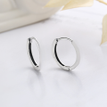 wholesale S925 Sterling Silver Korean-style English Thin Hoop Geometric Trendy Unisex Ear Cuff Earrings for Men and Women-0-1