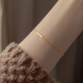 wholesale S925 Sterling Silver Mini Straight Bar Slender Shiny Bracelet Simple Polished Straight Rod Bracelet S5581-0-0