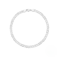 wholesale 925 Sterling Silver New Hot Cuban Chain Daily Wear Bracelet, Korean Style Tiktok Accessory For Women-Platinum 925 silver