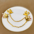wholesale Metal S925 Gold-Plated Butterfly Coin Charm Extender Chain Accessory Bracelet Necklace DIY Bead Spacer Semi-Finished-0-16