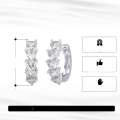 wholesale S925 Sterling Silver Jewelry, Heart Zircon White Gold Ear Hoops, Simple and Versatile, Direct from Manufacturer-0-3