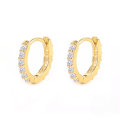 wholesale S925 Sterling Silver With Colorful Zircons Classic Hoop Earrings,-0-5