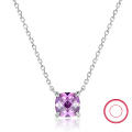 wholesale 925 Sterling Silver with Diamond Accents and Colored Zirconia Necklace, Light Luxury High-End Ring Square Style Earrings O-Link Jewelry-0-4