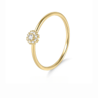 wholesale S925 Sterling Silver Exquisite and Minimalist Ring Set with Moissanite, Golden Dawn Series, Small Stackable Ring, Couple's Matching Bands-Small Moissanite Ring  US Size 7 (Domestic Size 15)